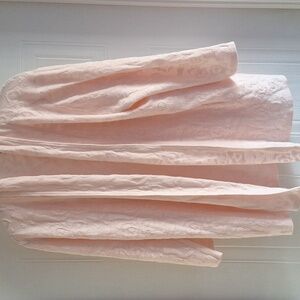 Chico’s Textured Cotton Blend Open Cardigan Pale Pink Size 2 (L)